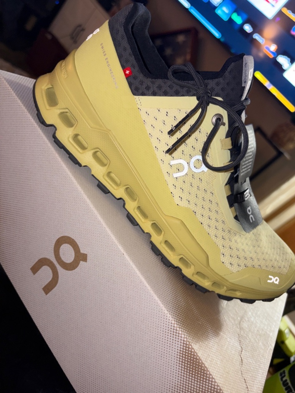 On Clouds Men's Cloudmonster Trail Shoe - Yellow and Black